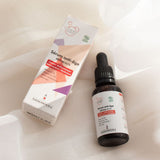 Etui carton et flacon pipette du sérum anti-âge au rétinal 0,1% de la marque Clémence & Vivien