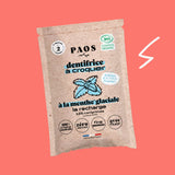 Sachet de 125 dentifrices à croquer à la menthe glaciale bio