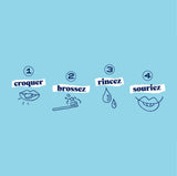 Sachet de 125 dentifrices à croquer à la menthe glaciale bio