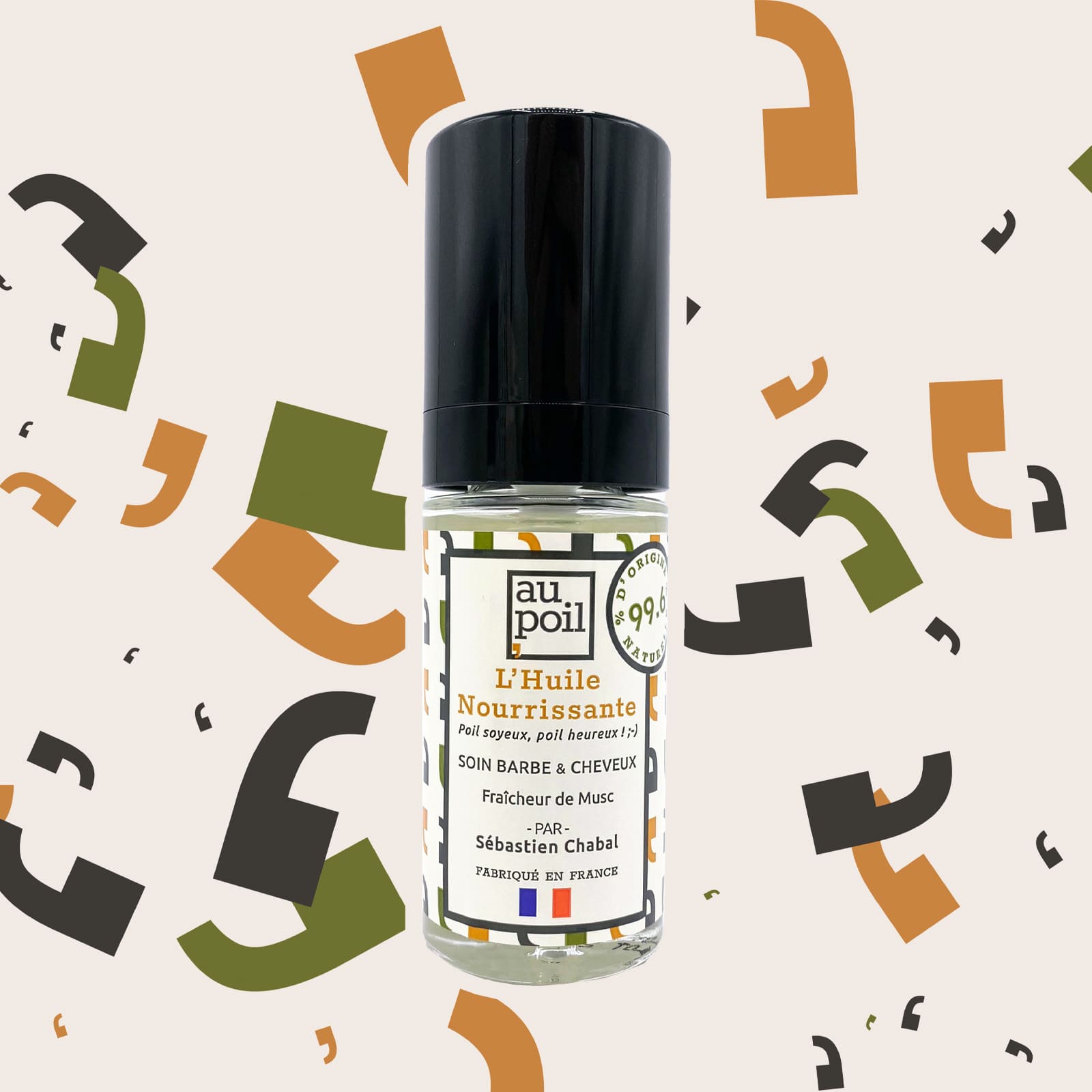 AU POIL Styling Wax Von Sébastien Chabal – Für Bart & Haare, 75 Ml, Mattes Finish, Leichter Moschusduft