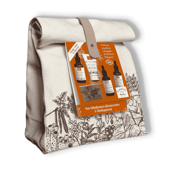 Coffret-cadeau de soins pour la peau du visage et du corps de la marque Comptoir des Huiles