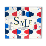 Sur fond transparent, le coffret-parfum Style à la Française collection de la marque Christine Arbel