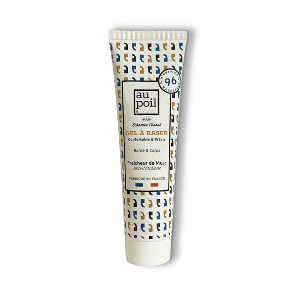 Tube de gel à raser de la marque Au Poil