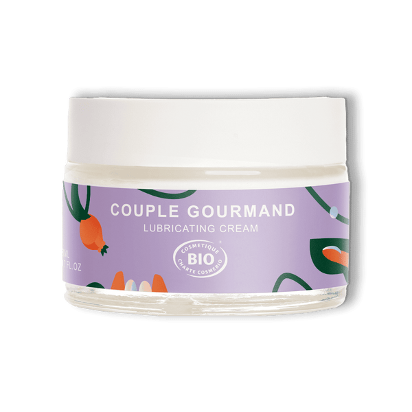 Pot de lubrifiant comestible Le couple Gourmand de la marque Goliate