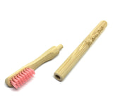 Lot de 2 brosses à dents en bambou à tête rechargeable