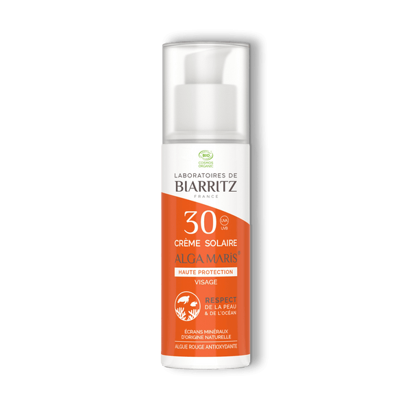 Crème solaire visage SPF30 bio