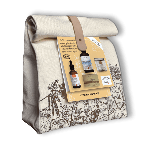 Coffret Instant Cocooning soins bio cheveux et corps