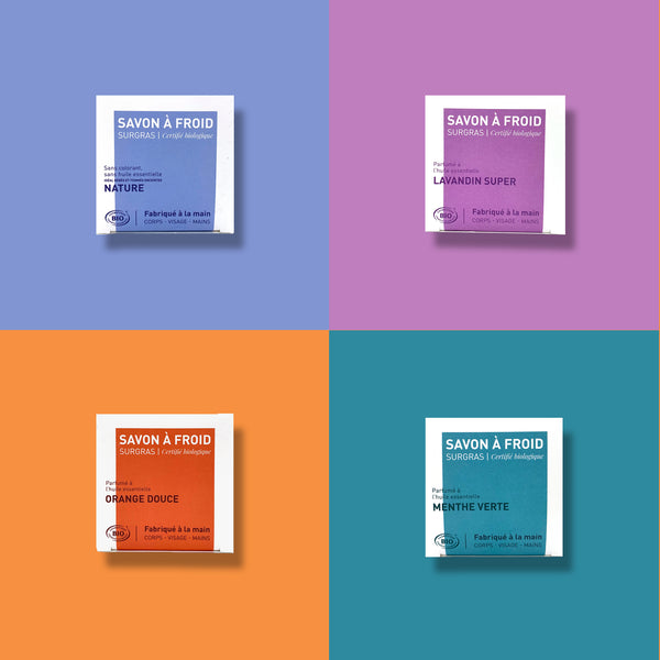 Coffret 4 savons à froid certifiés bio