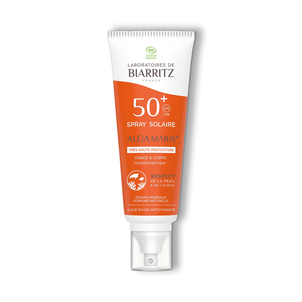 Spray solaire SPF50+ écoresponsable