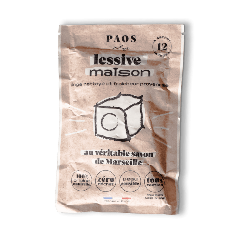 Sachet lessive maison 100% naturelle et biodégradable