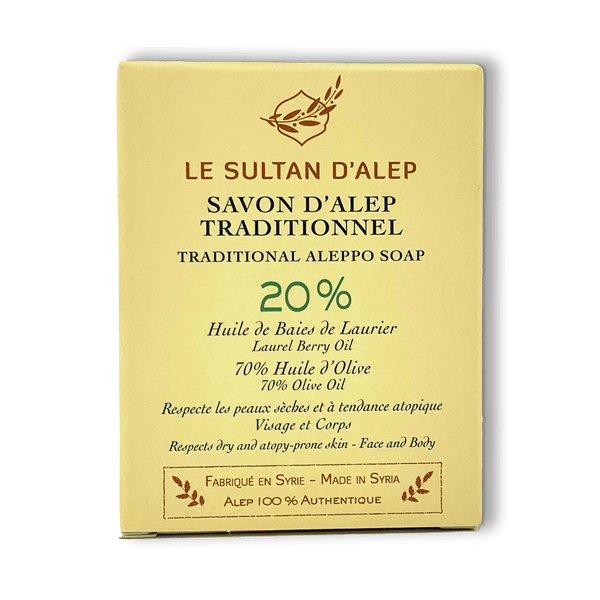 Lot de 10 véritables savons d’Alep traditionnels 20%