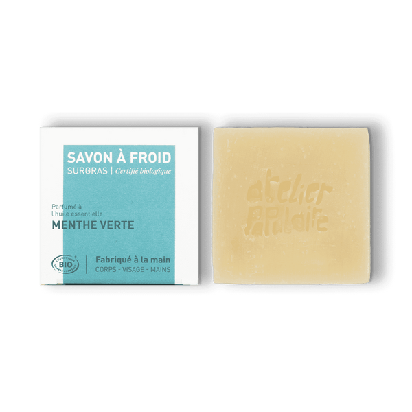 Savon à froid artisanal certifié bio menthe verte