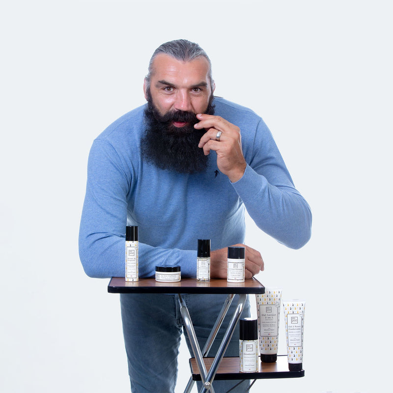 Coffret homme Kit du Barbu soin barbe corps et cheveux Fraîcheur de Musc