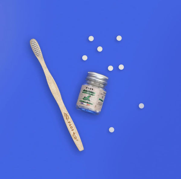 Kit brosse à dents et dentifrice à croquer