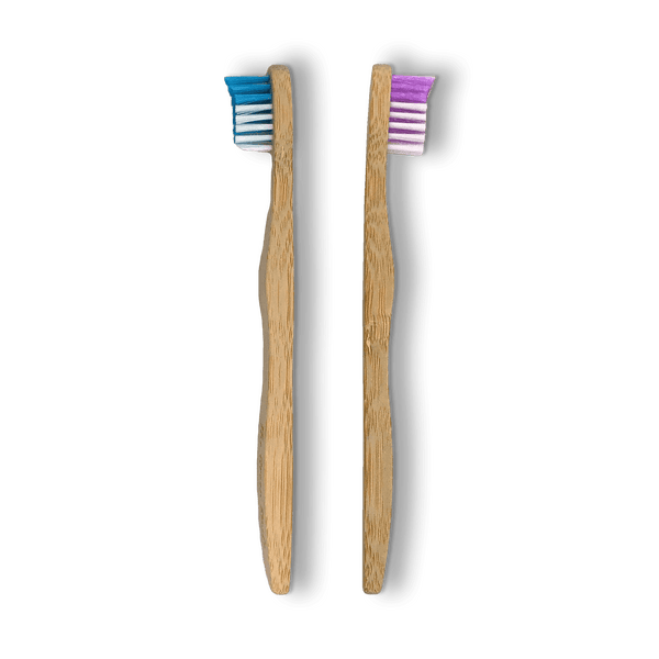 Lot de 2 brosses à dents en bambou pour enfant