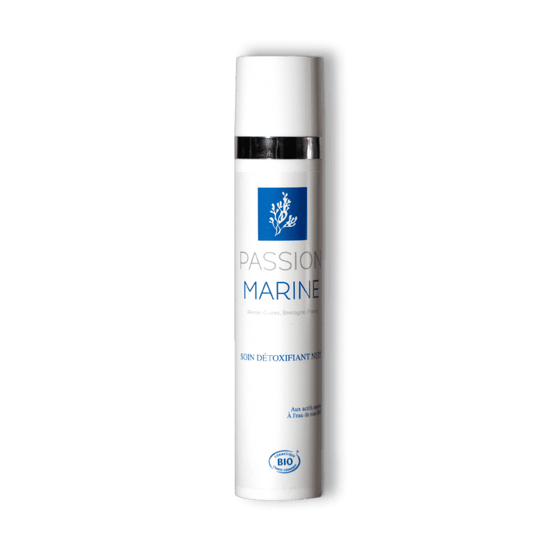 Flacon du soin détoxifiant nuit de la marque Passion Marine