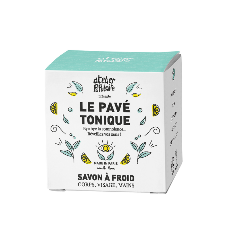 Le Pavé Tonique, savon à froid pour le corps, le visage et les mains par Atelier Populaire