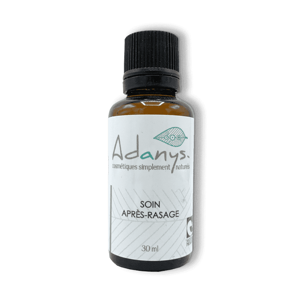 Flacon en verre de soin après-rasage barbe de la marque Adanys