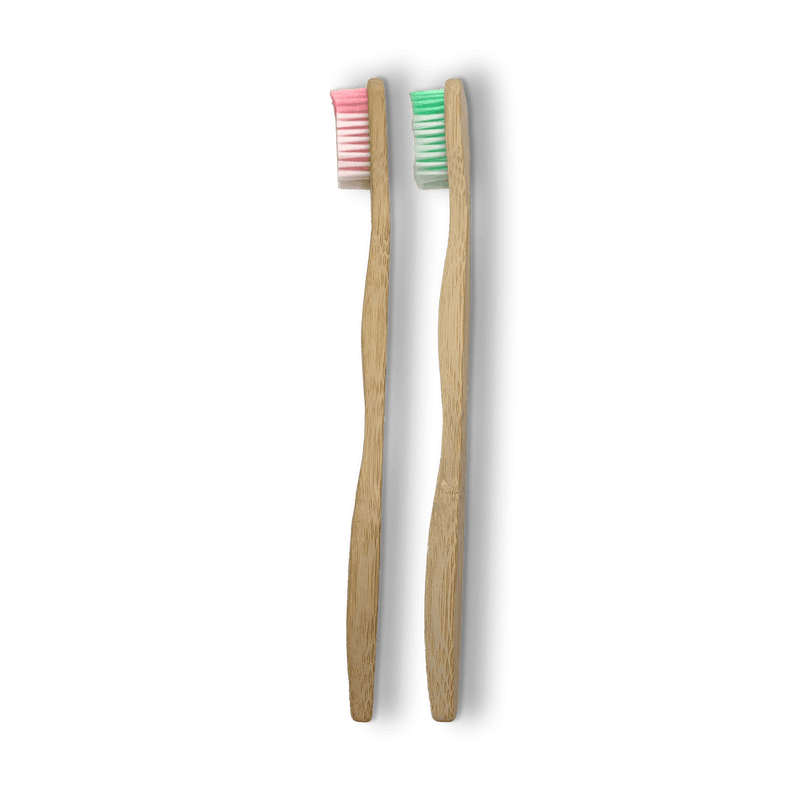 Lot de 2 brosses à dents en bambou pour adulte