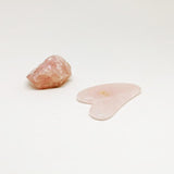 Gua sha cœur liftant et sculptant quartz rose