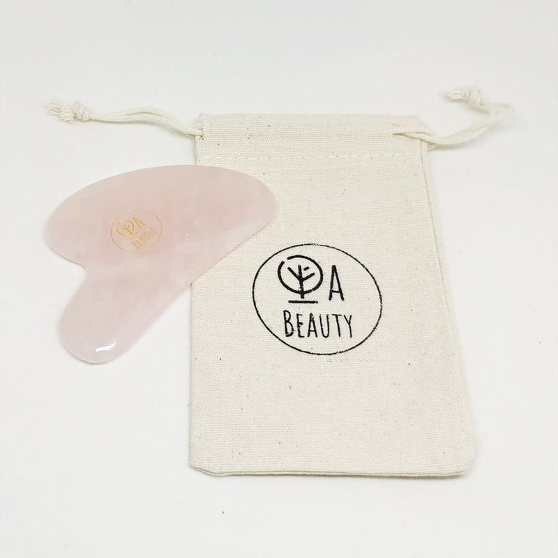 Gua sha cœur liftant et sculptant quartz rose